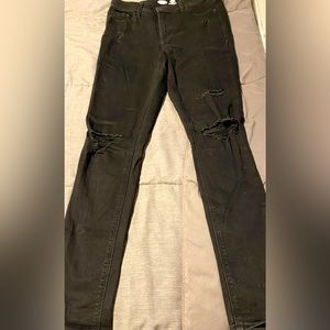 Old Navy Super skinny Rockstar distressed black jeans